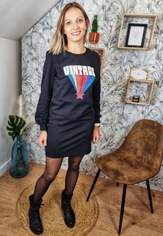 Robe Vintage Noire – Image 2