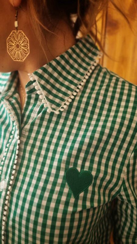 Chemise Astrid verte – Image 7