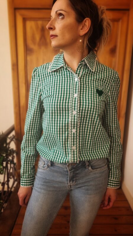 Chemise Astrid verte – Image 2