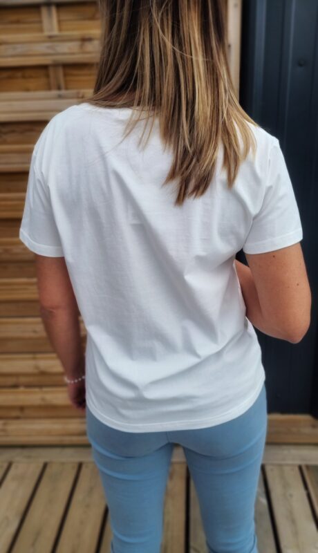 Tee-shirt Happy bleu – Image 4