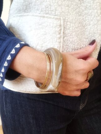 Bracelet BR-Résine taupe