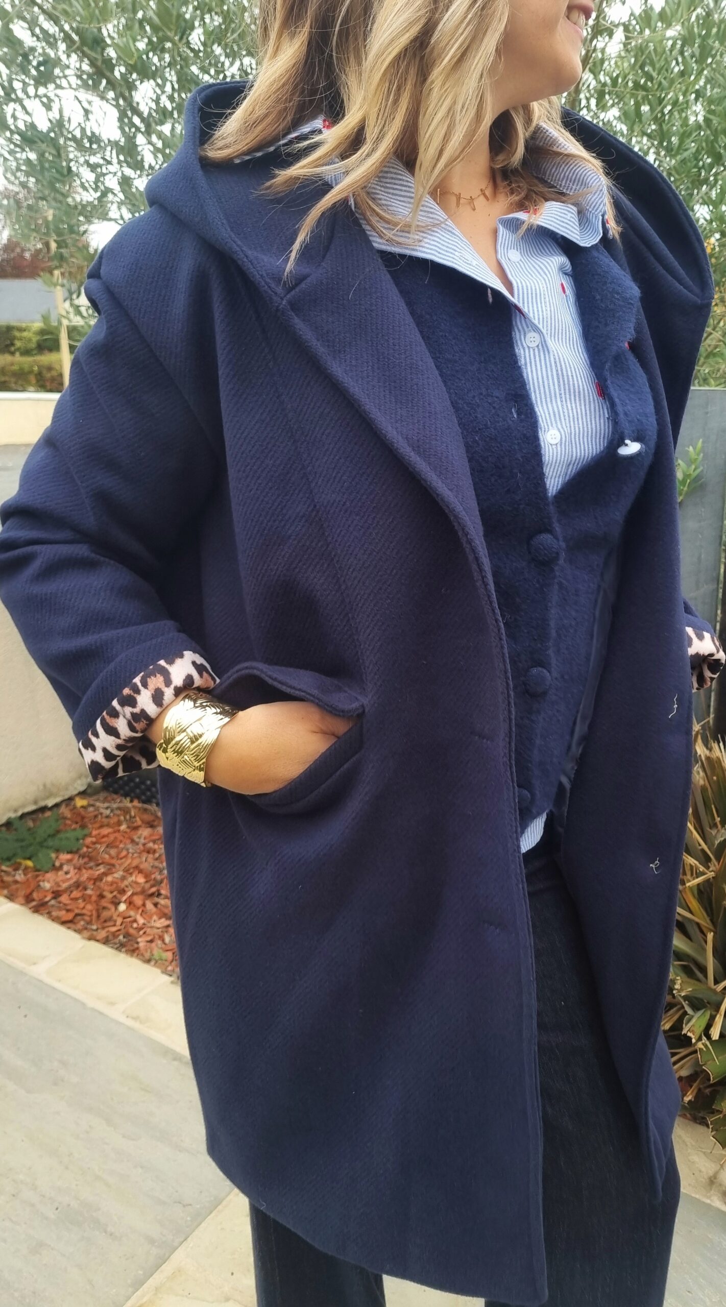 Manteau Brandon marine – Image 4