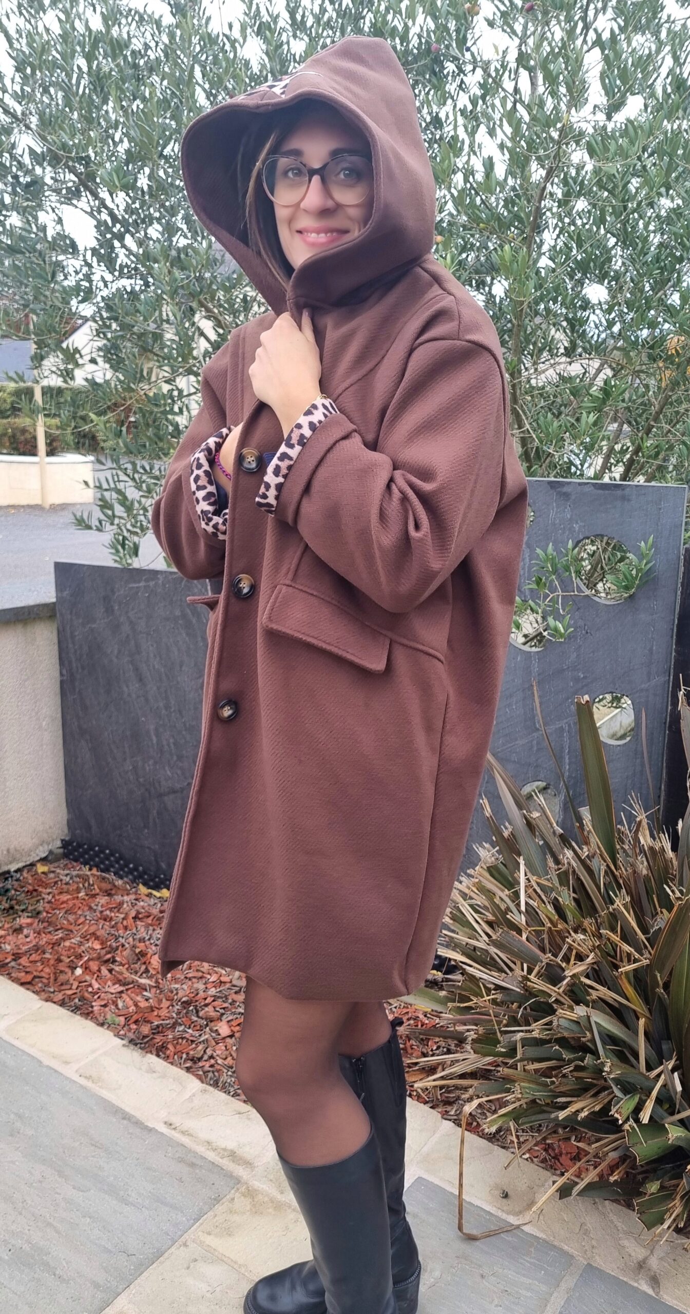 Manteau Brandon marron – Image 3