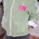 Veste sherpa femme vert amande zippée